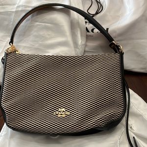 Black pattern Coach purse